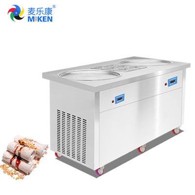 calidad MIKEN MK-PF2R-6C Fry Ice Cream Machine CE Certificate For Snack Food Factory, Bakery, Commercial Catering fábrica