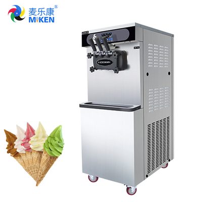 Piso de MK-25FB 25L/H que coloca la fábrica de máquina suave comercial del fabricante del cono de helado de la máquina del helado de la venta caliente